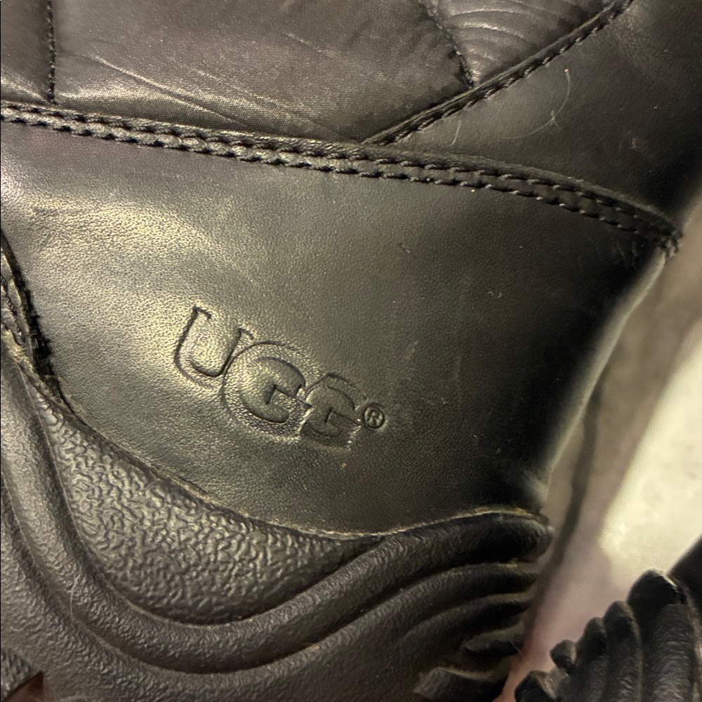 UGG Black Winter lined waterproof Lace-Up Boots  Pink XL long Laces 10m - Picture 9 of 12